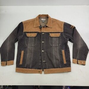 Vintage Storm Industry Corduroy Denim Jean Jacket ST 02 Russian 100% Cotton Sz L